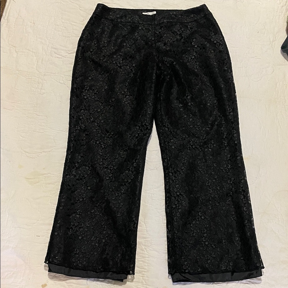 Worthington Elegant Black Lace Pants